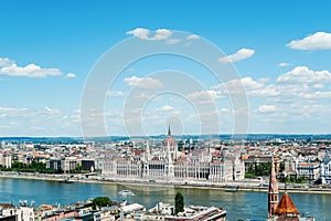View of Parliament in Budapest, Hungary photo