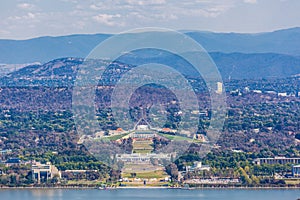 View of Parliament House, Canberra, Australia