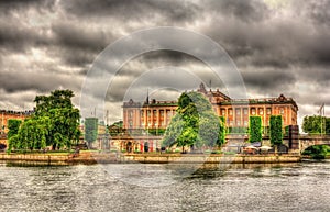 View of the Parliament House in Stockholm