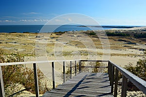 View from the Parnidis dune over the Curonian Lagoon. Nida. Lithuania photo