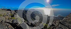 View of a part of the beautiful Cape Town from Table Mountain