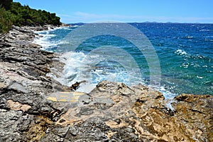 View of the part coastline  in Croatia central Dalmatia