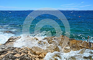 View of the part coastline  in Croatia central Dalmatia