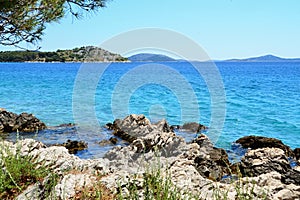 View of the part coastline  in Croatia central Dalmatia