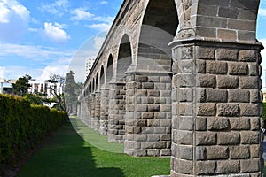 View of part of the Guadalajara aqueduct on Pablo Casals avenue photo