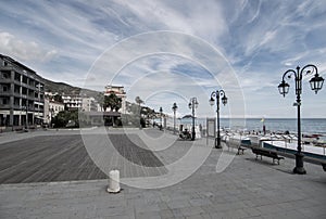 View of the partisans square of Alassio