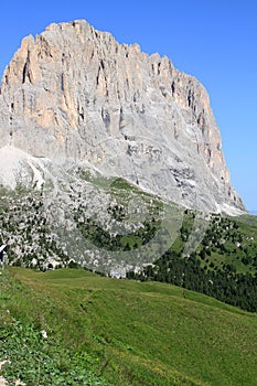 View from the Passo di Sella, Italian Dolomites