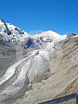 A view of the Pasterzengletscher und den GroÃŸglockner in Austria.