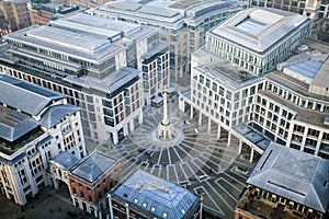 View of Paternoster Square, London, UK