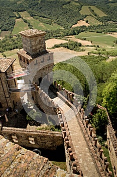 Defensive walls of Vigoleno castle photo