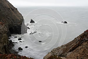 View on the path to Point Bonita Lighthouse and coastline