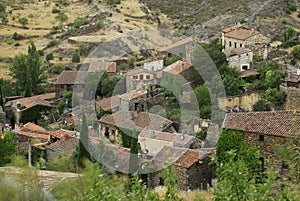 View of Patones de Arriba town, Madrid, Spain photo