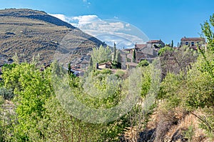 View of Patones de Arriba village, Spain photo