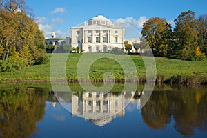 View of the Pavlovsk Palace in the Indian summer. Vicinities of St. Petersburg, Russia