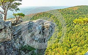 View from peak of Hanging Rock State Park , North Carolina , USA