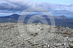 View from the peak of the mountain Hovaerken in Sweden