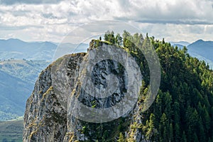 View from the peak at Scarita Belioara natural rezerve in Transylvania, Romania