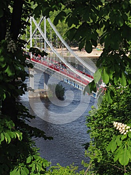 View of the pedestrian bridge