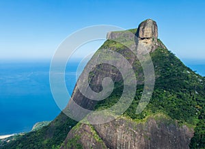 View of Pedra da Gávea (Rock of the Topsail), Tijuca Forest National Park, Rio de Janeiro, Brazil.