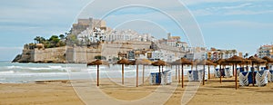 view of Peniscola, Spain, panoramic format