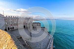 View on Peniscola from the top of Pope Luna's Castle , Valenci photo