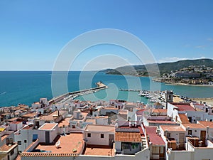 View on Peniscola town, Valencia, Spain photo