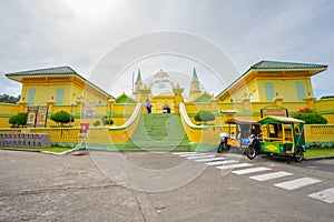 View Penyengat Island Mosque`, taken from Penyengat Island, Riau Island