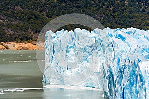 View of the Perito Moreno Glacier, Patagonia, Argentina. With selective focus