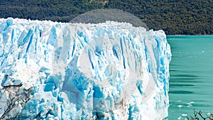 View of the Perito Moreno Glacier, Patagonia, Argentina. With selective focus