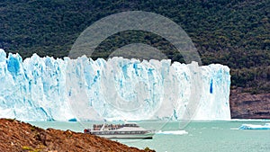 View of the Perito Moreno Glacier, Patagonia, Argentina. With selective focus