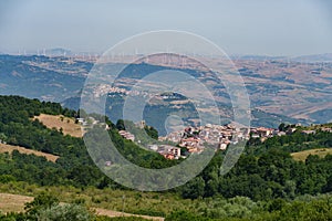 View of Pescopagano, in Potenza province, Italy