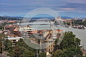 A view of the Pest and Buda parts of Budapest