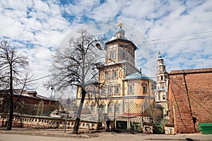 View of the Peter and Paul Cathedral, Kazan, Tatarstan Republic.