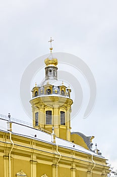 View on Peter and Paul Cathedral at winter