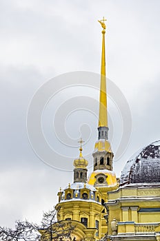 View on Peter and Paul Cathedral at winter