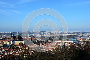 View from Petrin tower in Prague, Czech Republic