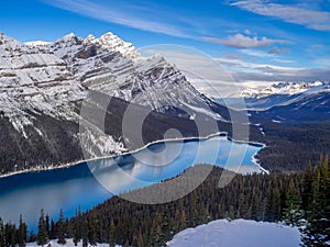 View of Peyto Lake in Banff National Park