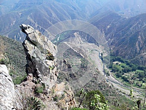 view of peÃ±a del aire, rock formation on cliff