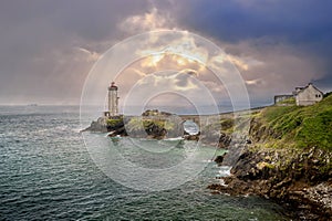 View of the Phare du Petit Minou in Plouzane, Brittany, France