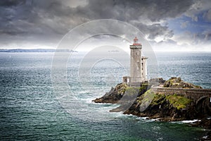 View of the Phare du Petit Minou in Plouzane, Brittany, France