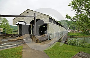 View at Philippi covered bridge, 1852