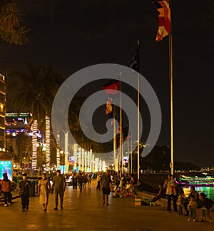 The view of Phnom phen at night