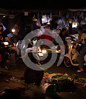 The view of Phnom phen at night