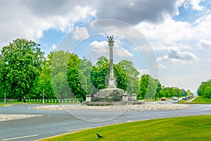 View of the Phoenix monument in the Phoenix park in Dublin, Ireland