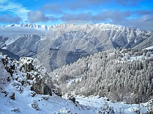 The view of Piatra Craiului mountain