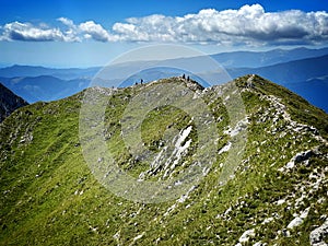 The view of Piatra Craiului Ridge