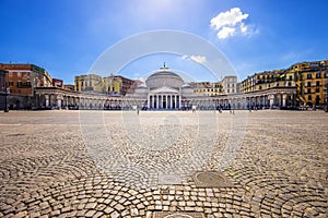 View of Piazza del Plebiscito, Naples,Italy