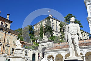 View from Piazza della Liberta, Udine, Italy