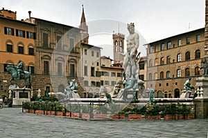View on Piazza della Signoria in Florence photo