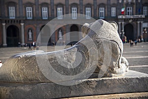 View of Piazza Plebiscito, in Naples